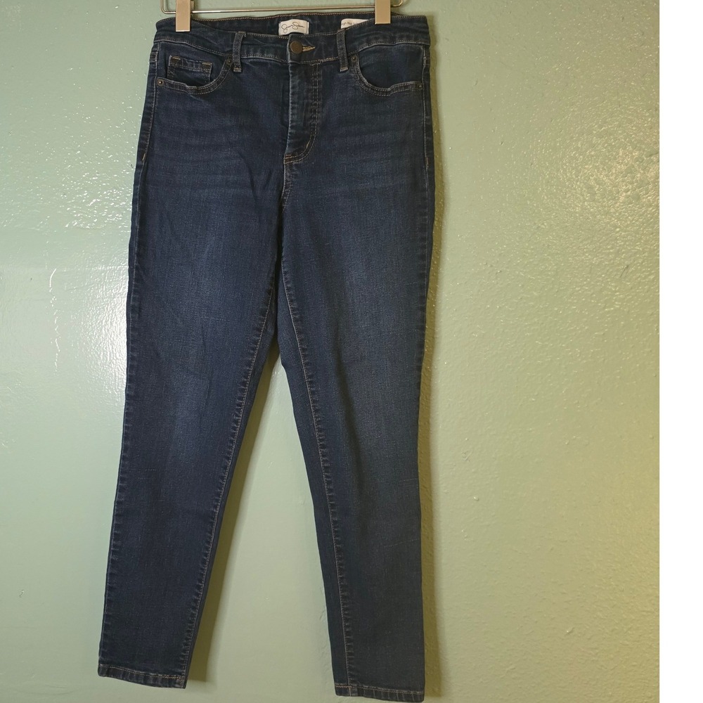 Jessica Simpson High Rise Skinny Ankle Jeans Dark Wash W28 L26 Size 8